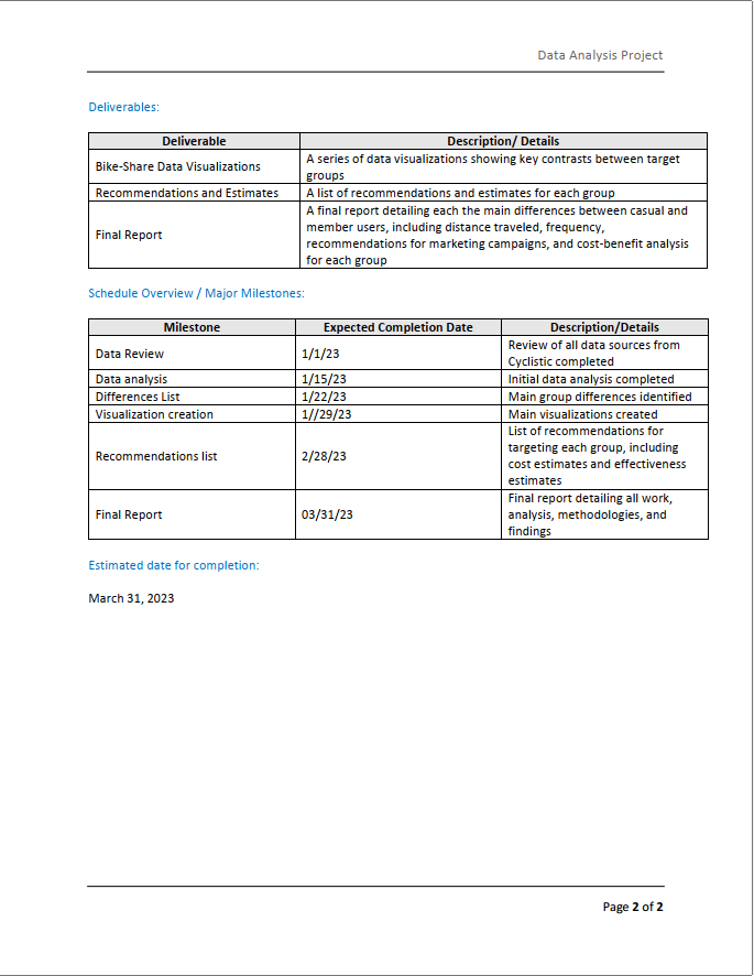 Scope of Work Document Page Two